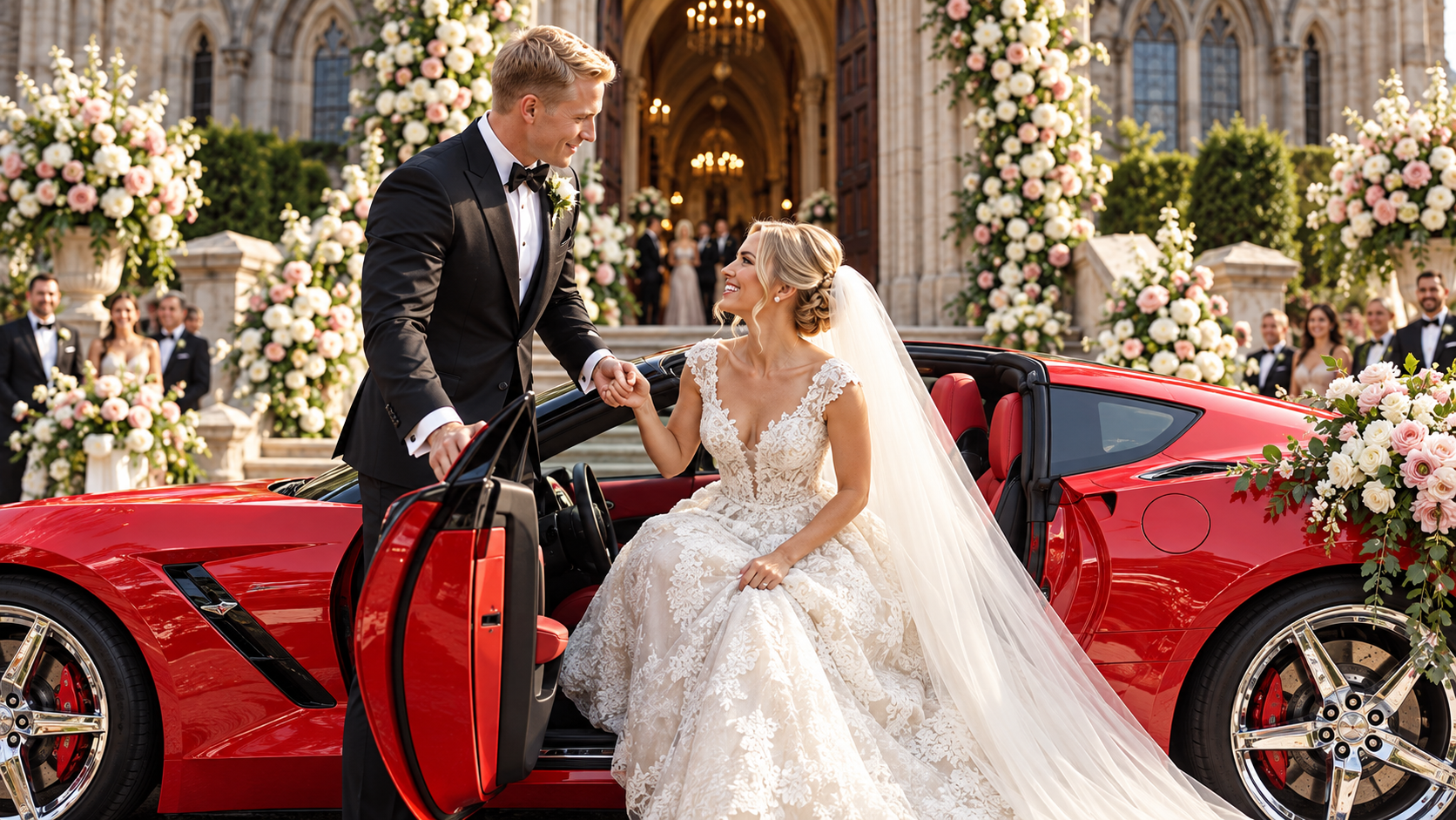 Romantic Corvette Wedding blonde.png