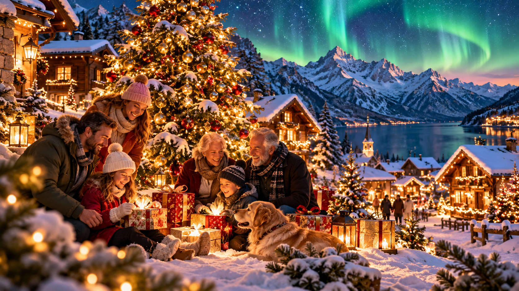 Christmas Magic Under the Northern Lights | Santa’s Winter Wonderland Video — Digital Download