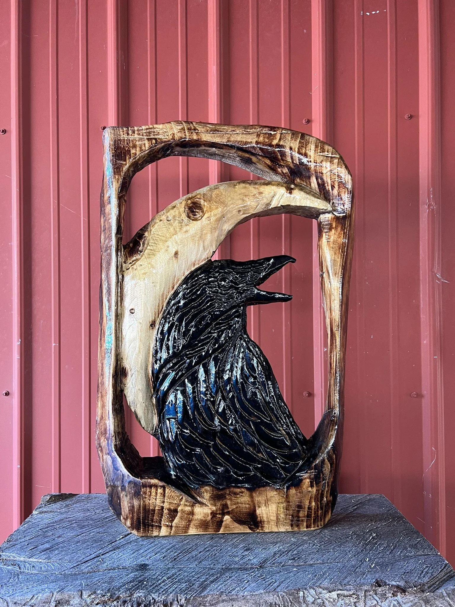 Framed Crescent & Crow