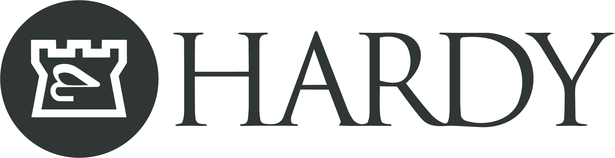 HARDY logo with a stylized torch symbol