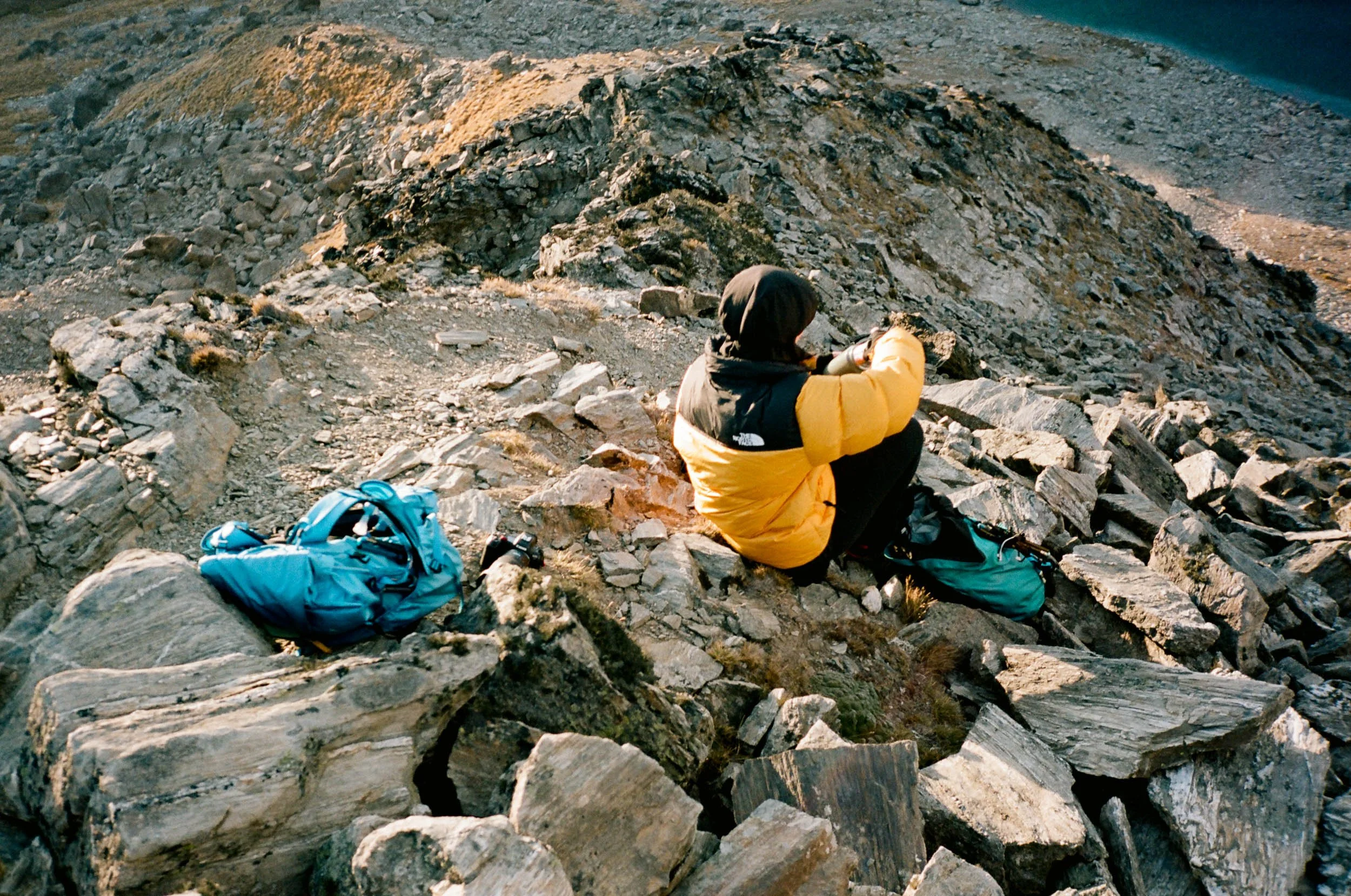 Sheltering from the wind, The Remarkables