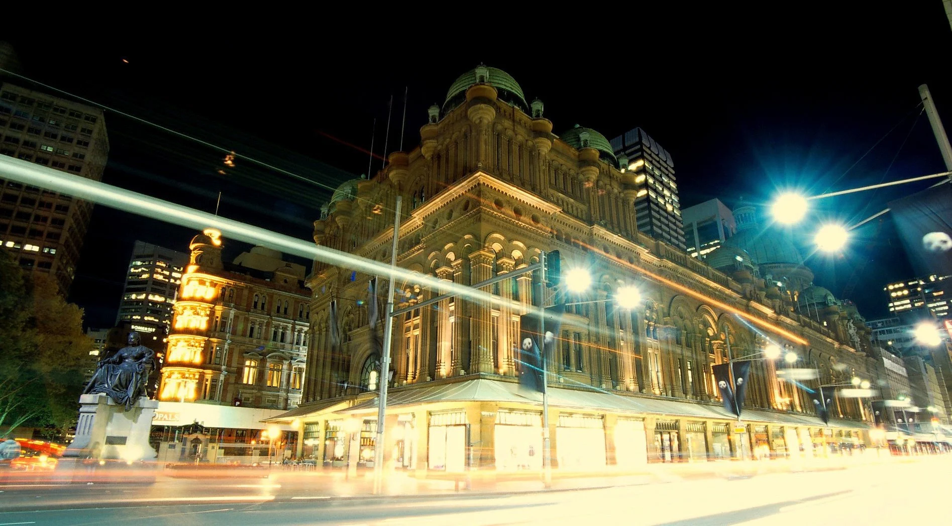 QVB George Street - Taken on film using multiple exposures , 2007ish