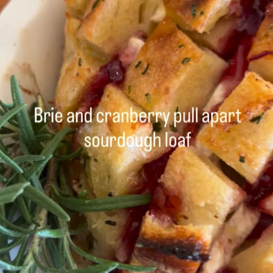 Brie and Cranberry Pull Apart