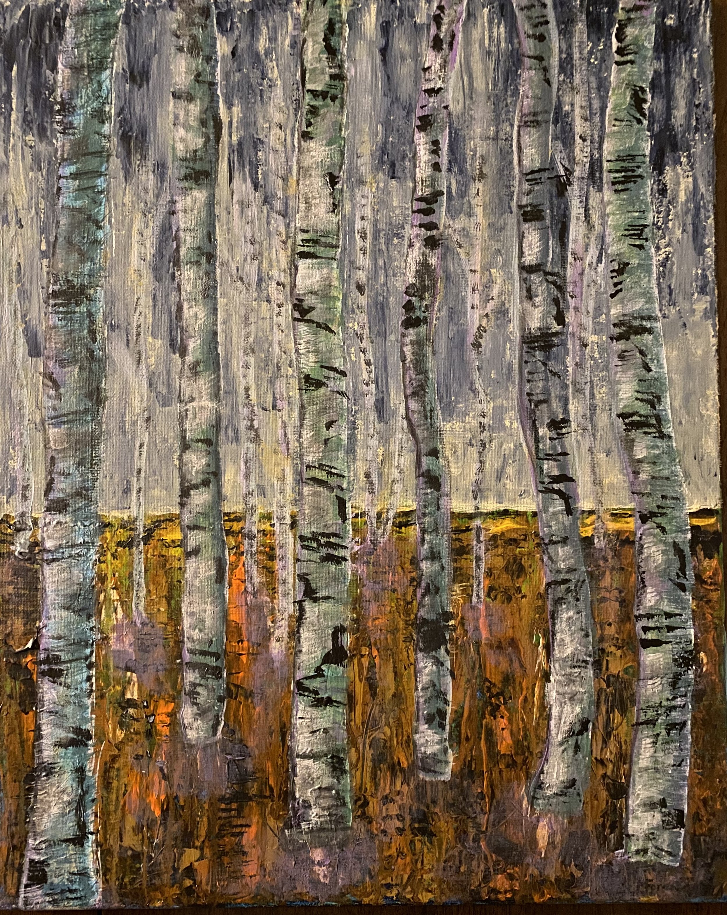 Acrylic on textured canvas   16" x 20"