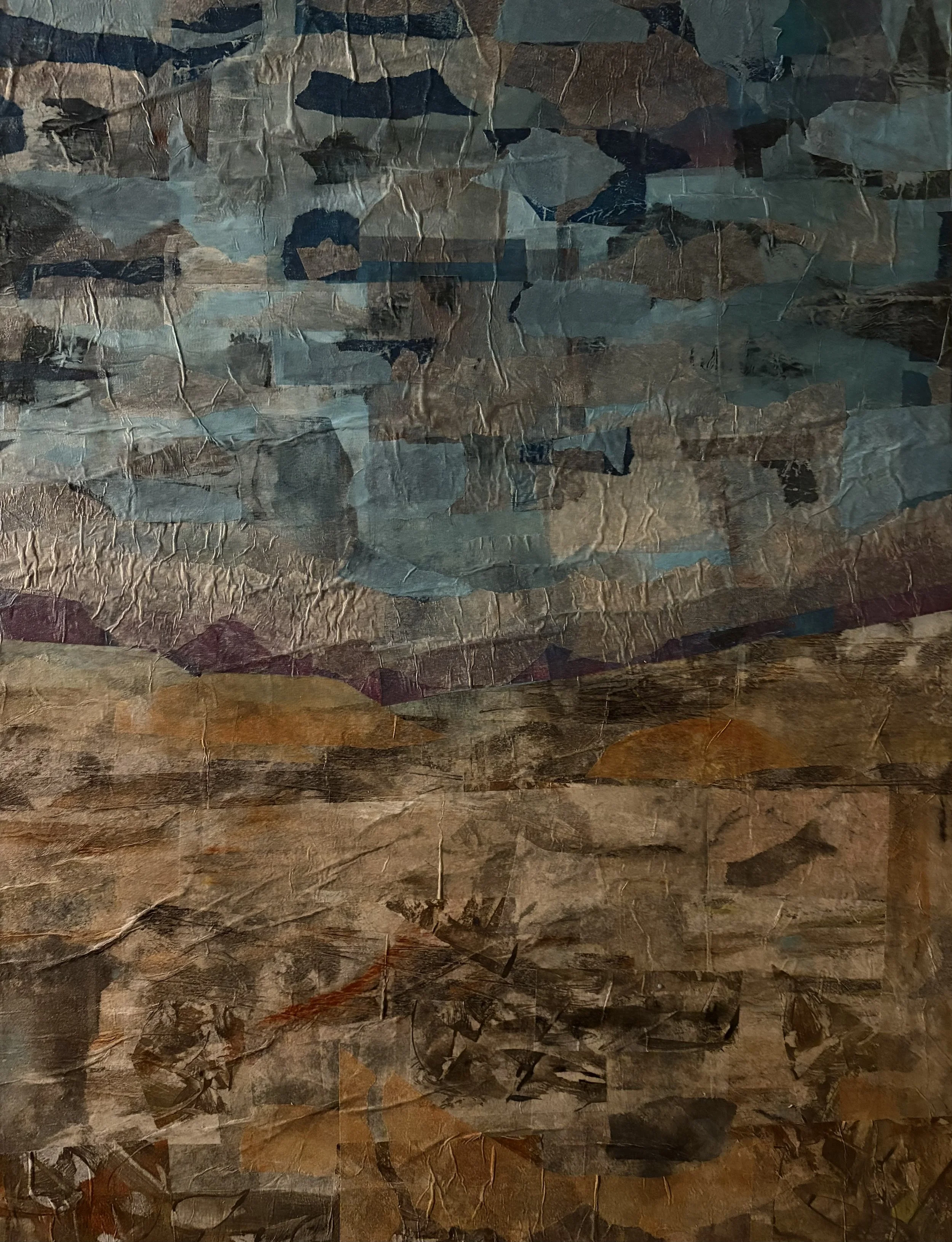 Mixed-media on textured canvas