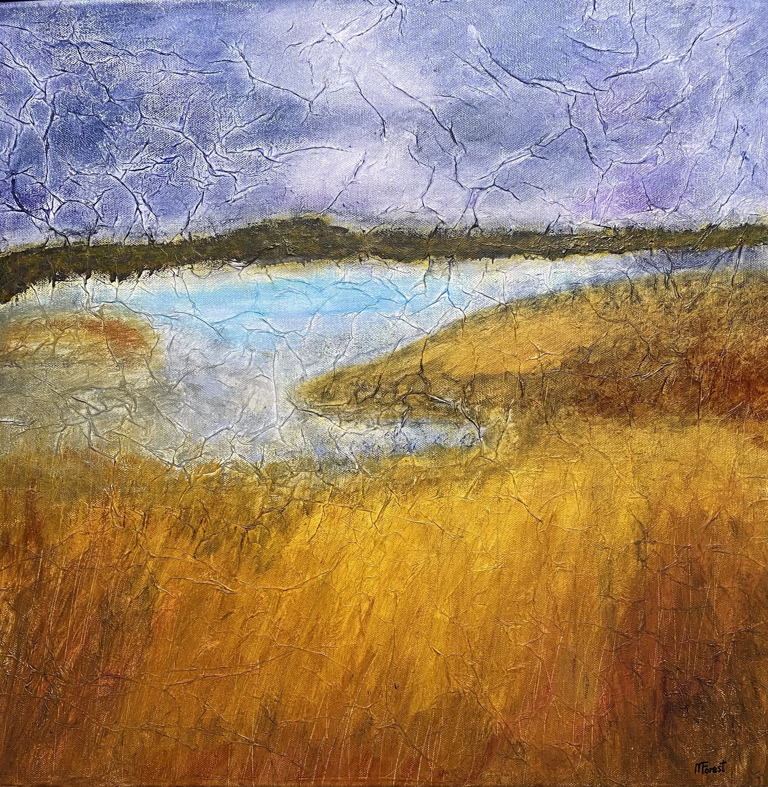 Acrylic on textured canvas   20" x 20"