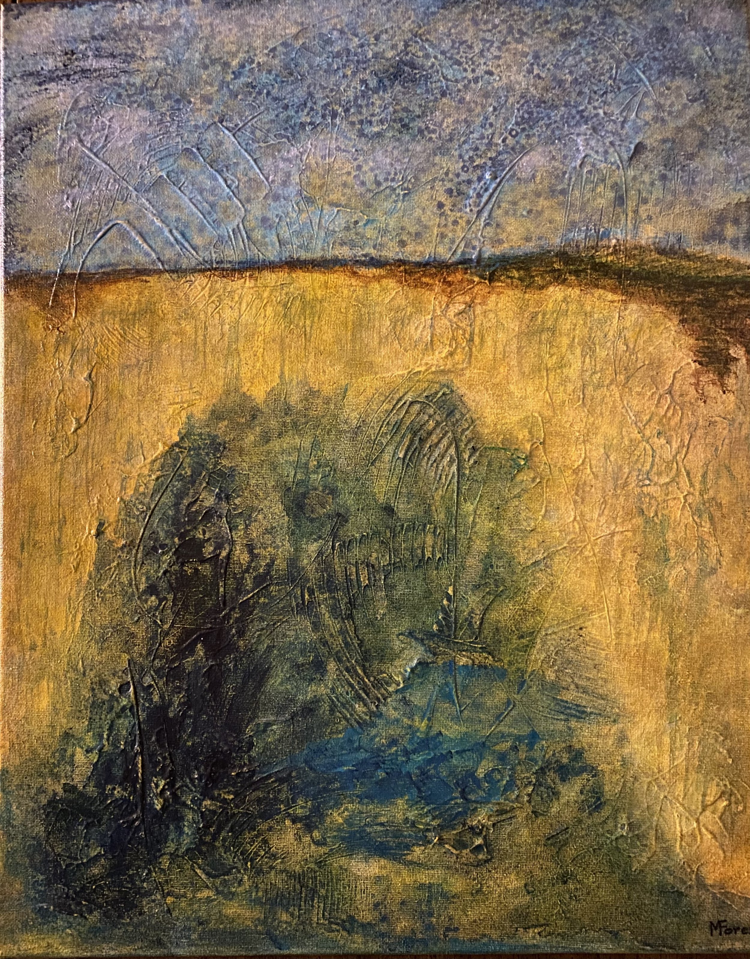 Acrylic on textured canvas   16" x 20"