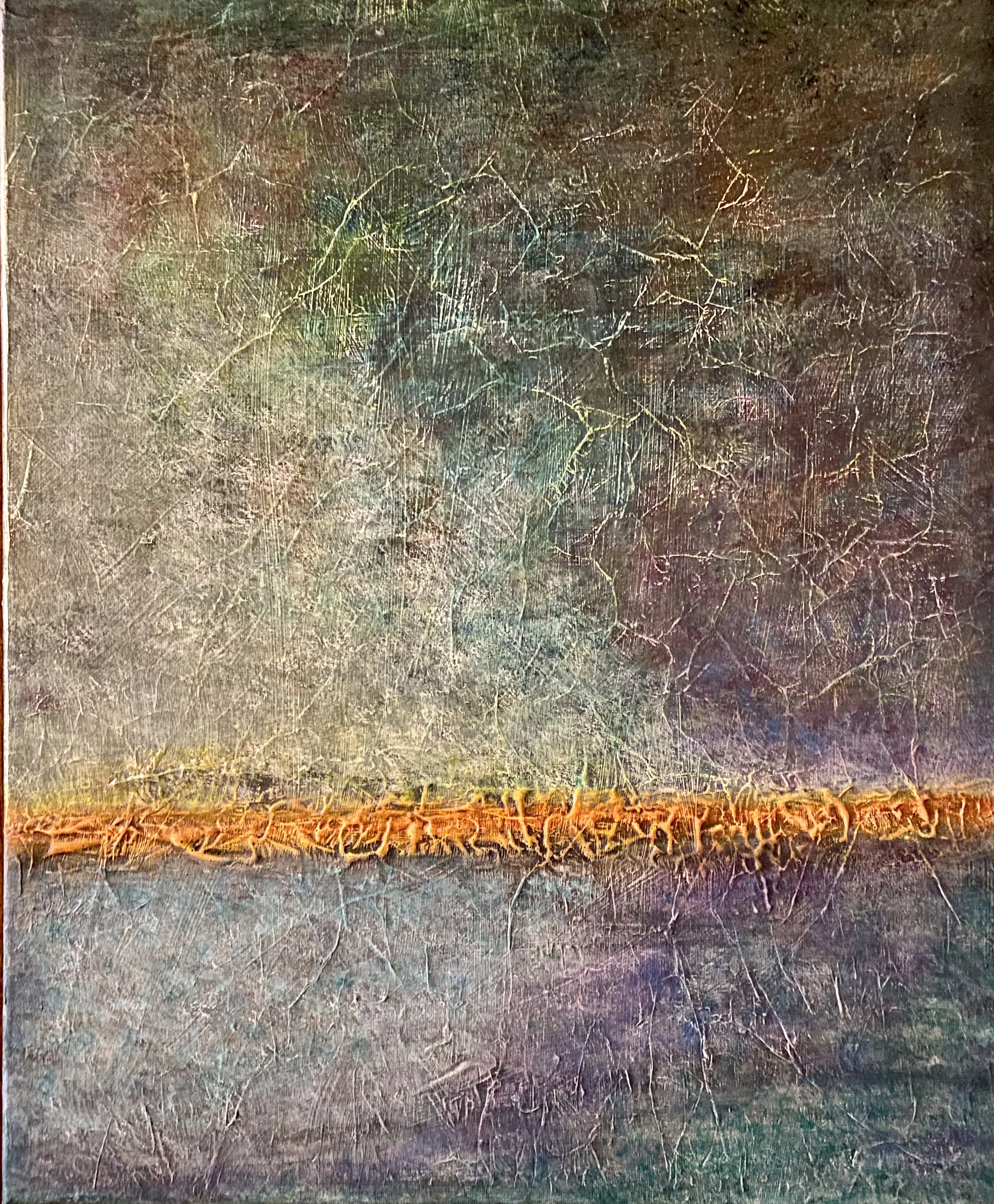 Acrylic on textured canvas   16" x 20"