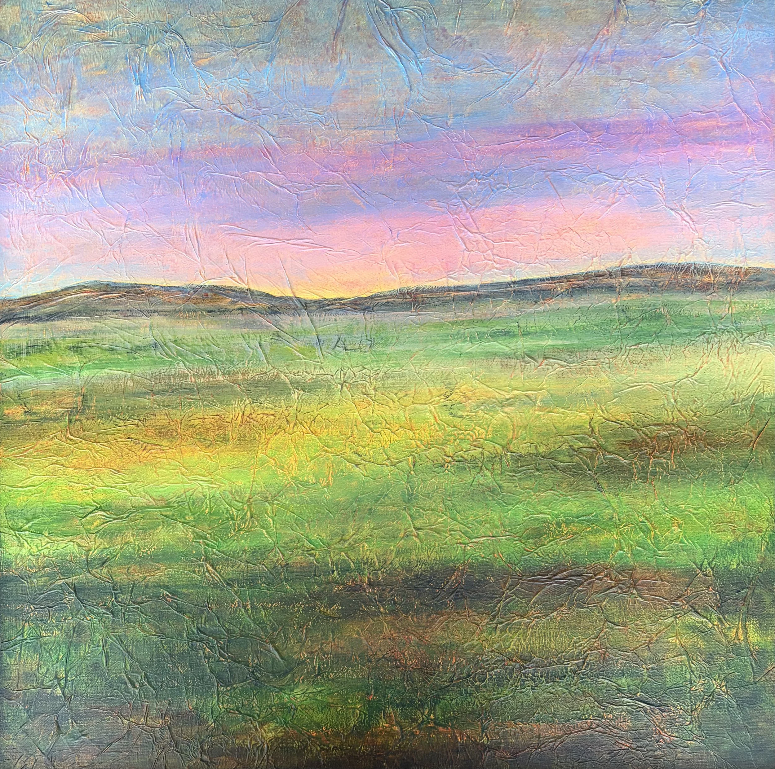 Acrylic landscape on textured canvas