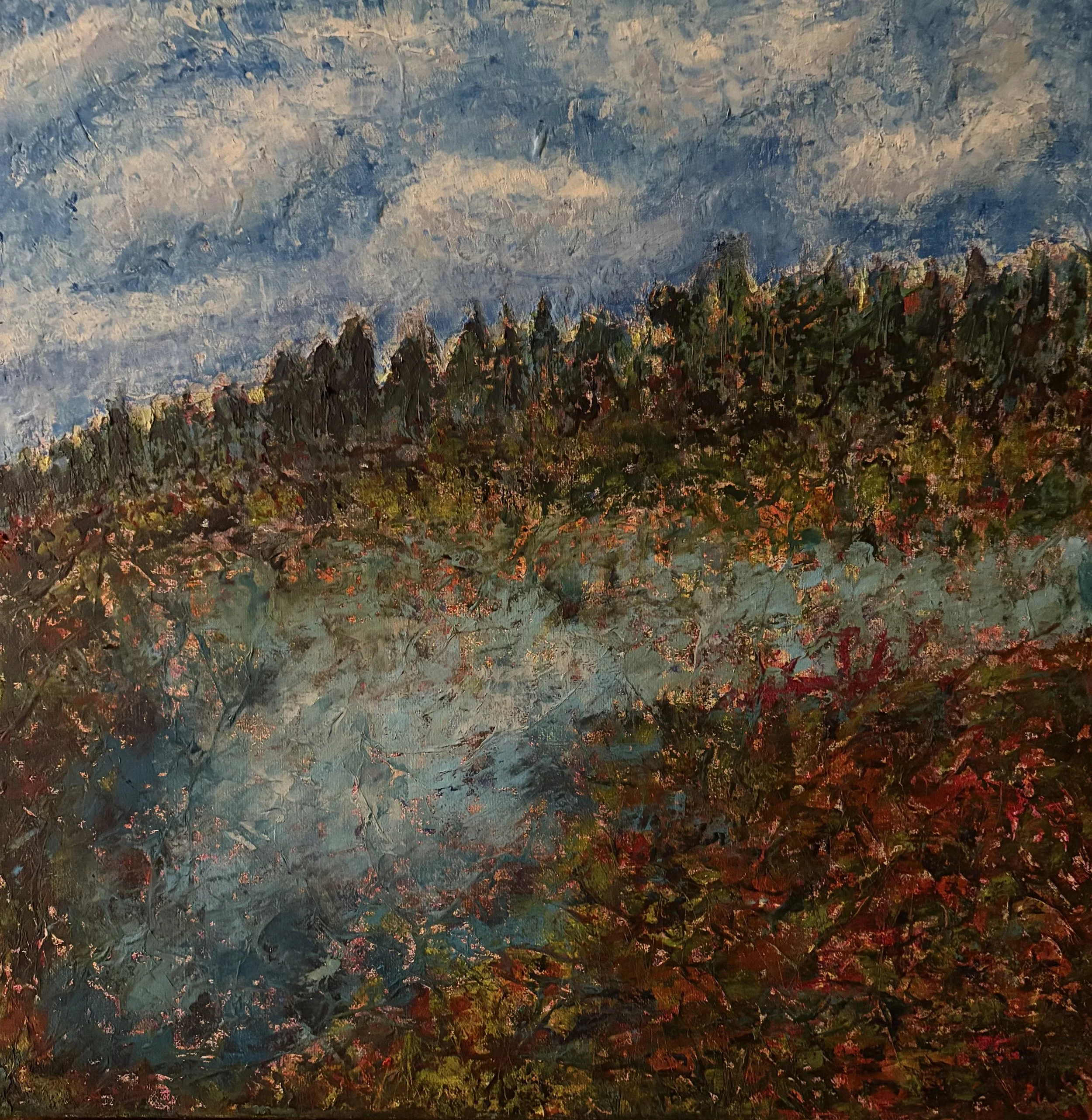 Acrylic and cold wax on canvas