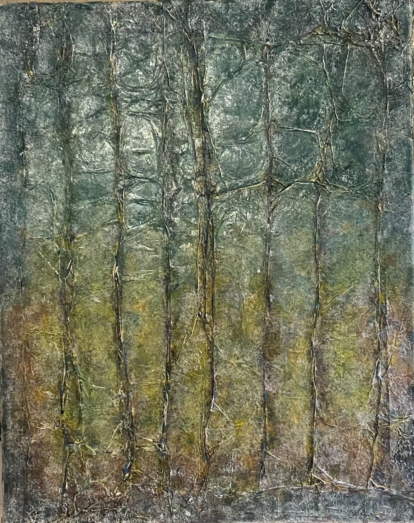 Acrylic on tin foil over canvas   16" x 20"