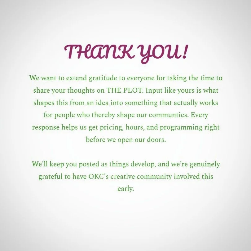 Thank you, #Oklahoma, for your input on a local project - with local voices, and local impact. Your feedback helps us build something that truly fits our community, and the people helping bring it to life.

With love 💙🧡

#ShopLocal #SupportLocalOKC
