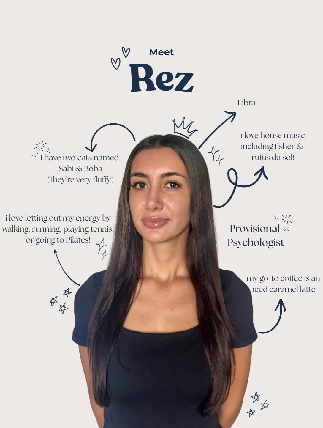 Welcome Rez, our newest addition to The Village and our psychology team! 🤍

With a passion for giving back to her community through her work, We are so excited to have Rez apart of our clinic. Her areas of interest include mood, emotional regulation