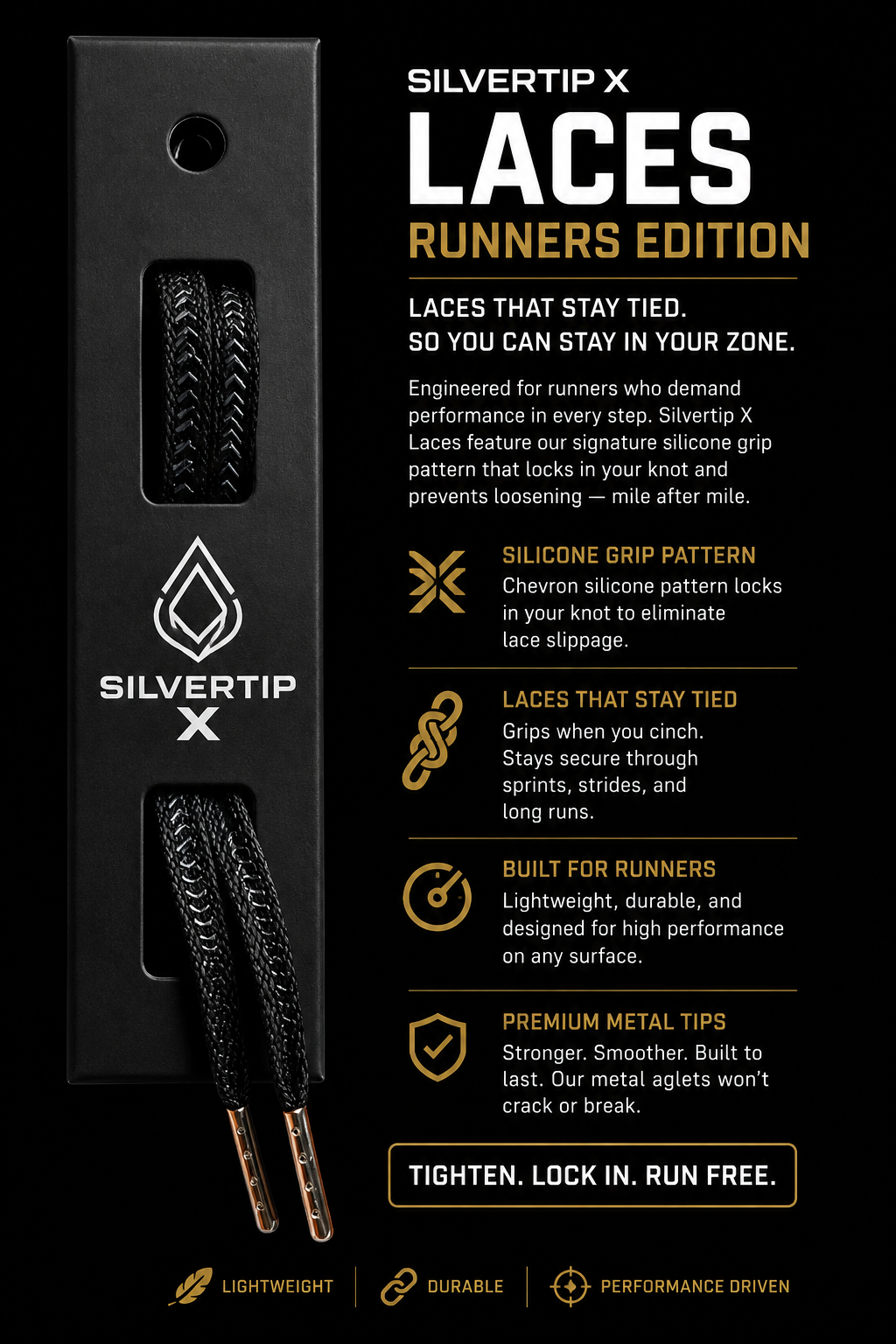 SILVERTIP X RUNNERS EDITION — LACES THAT STAY TIED