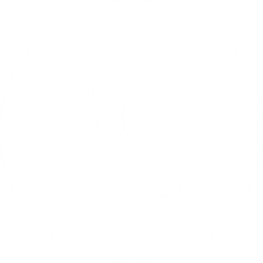 Phone receiver icon in a black circle
