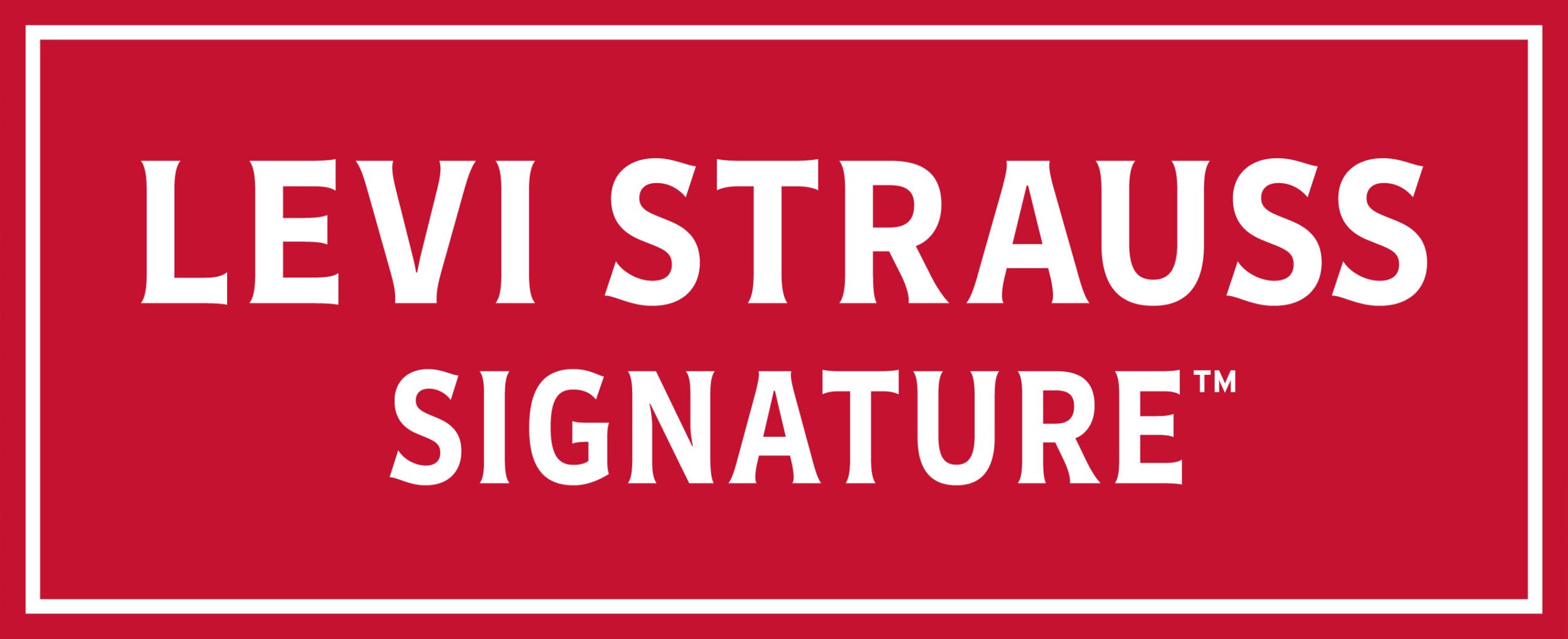 Levi's Strauss Signature red label with white text.