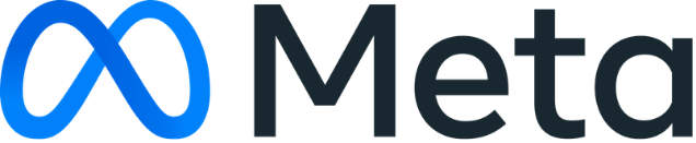 Meta logo with a blue infinity symbol followed by the word 'Meta' in black text.