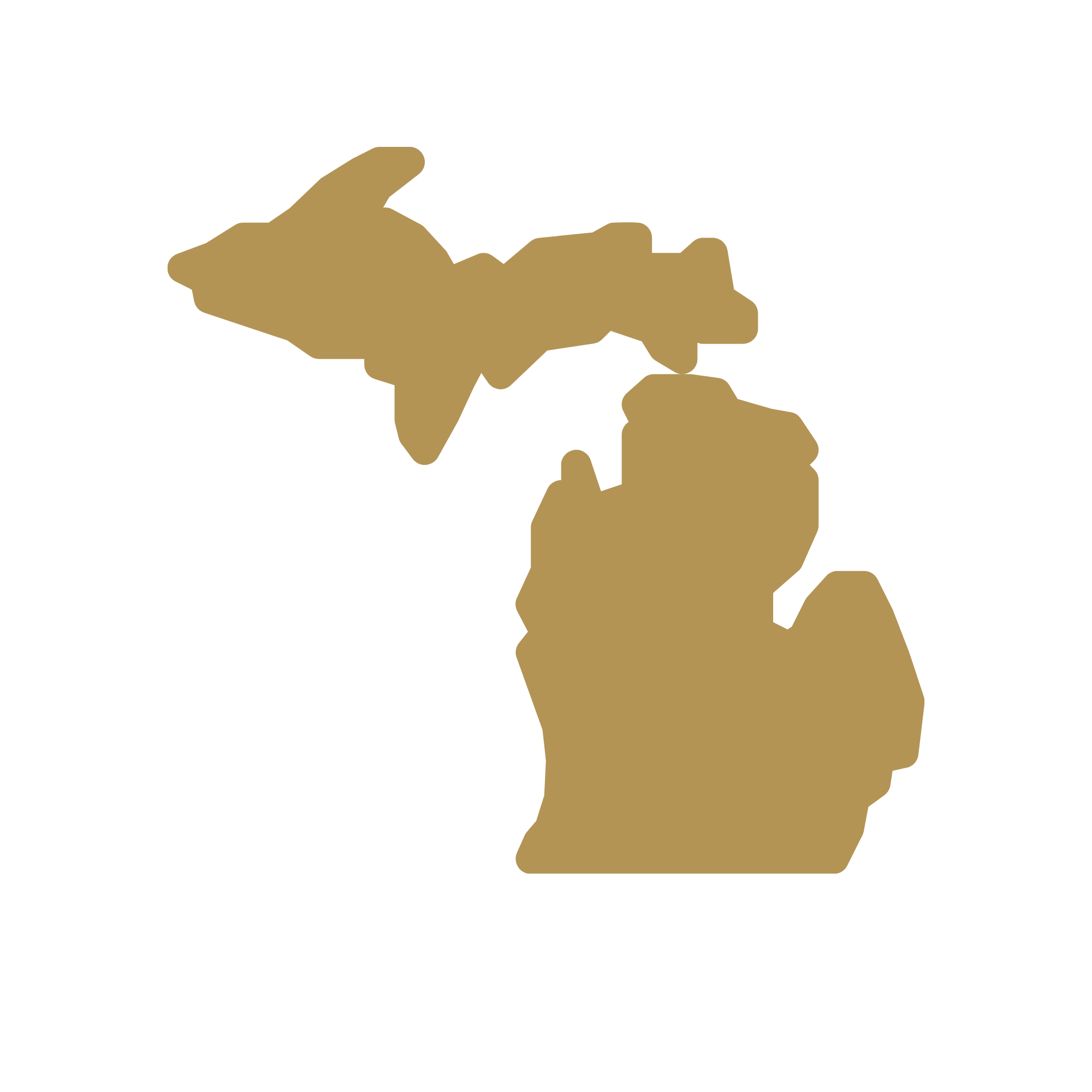 A hand holding a gold key.