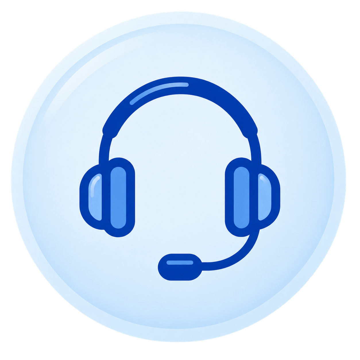 Icon of a headset with a microphone, representing customer support or a call center.