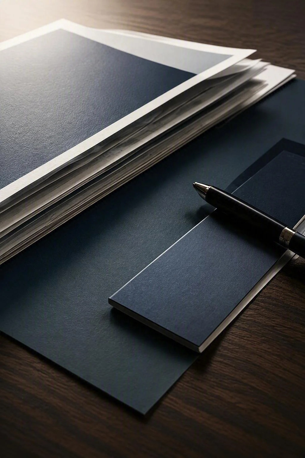 A carefully arranged research workspace featuring digital tools and notebooks used for analysis, strategy development and evidence-based decision making. The image reflects Pacific Impact & Capital Advisory's research-led and independent approach.