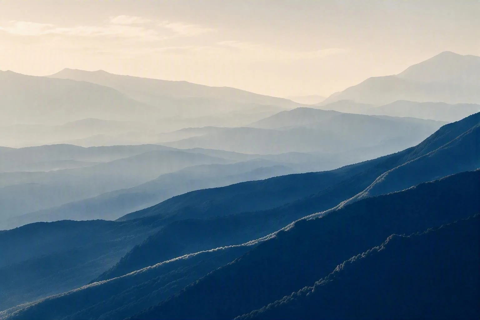 A serene landscape of overlapping horizons fading into the distance. The image symbolises long-term thinking, stewardship of capital and the interconnected nature of investment and sustainability challenges.