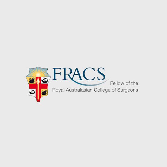 Logo of FRACS, Fellow of the Royal Australasian College of Surgeons.