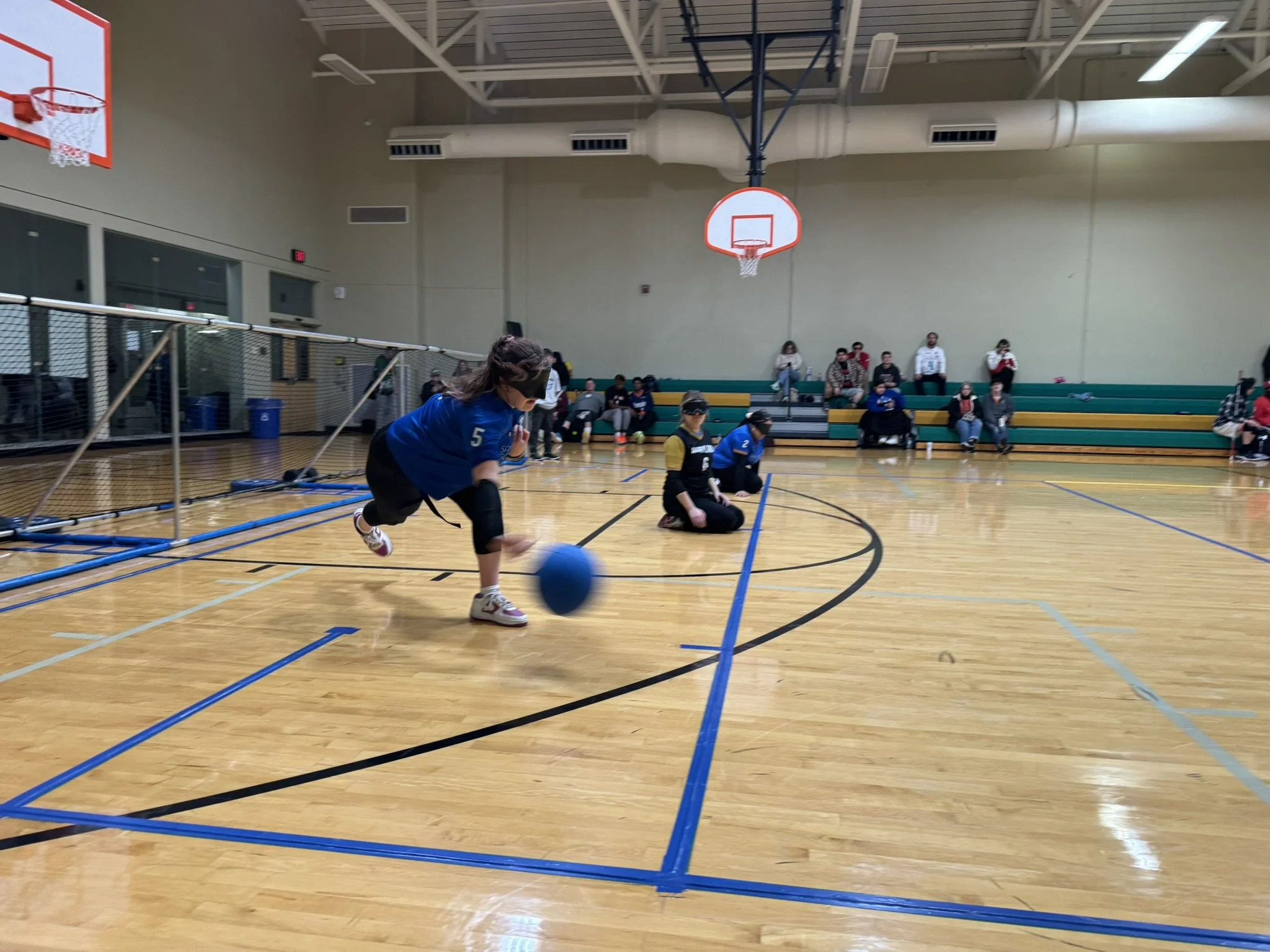 Anna delivering the throw.