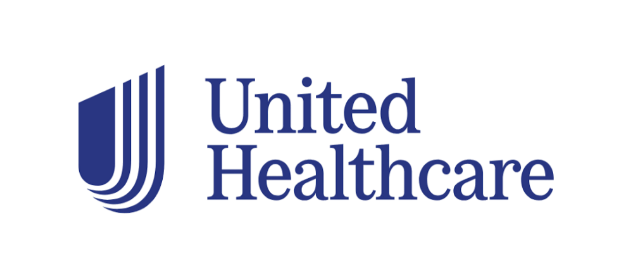 United Healthcare logo in dark blue with stylized shield icon.