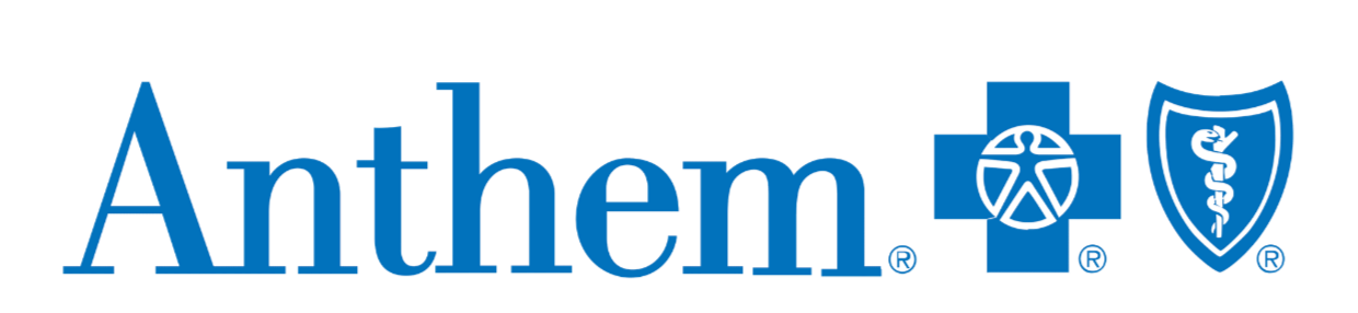 Logo of Anthem Blue Cross Blue Shield with text and symbols.