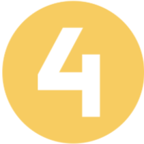 Yellow circle with a white number 4 in the center.