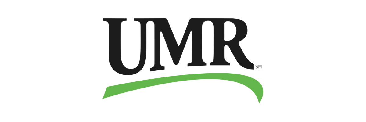 UMR insurance logo with the company name and a green swoosh underneath