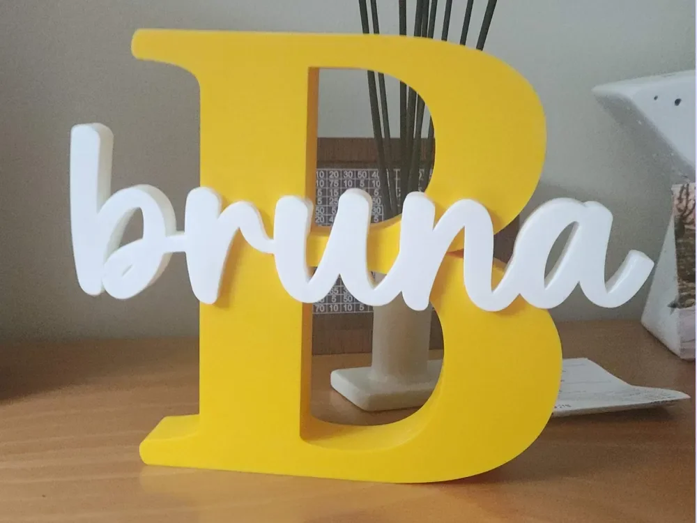 Custom 3D Printed Letter Monogram
