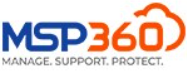MSP 360 logo with blue and orange text