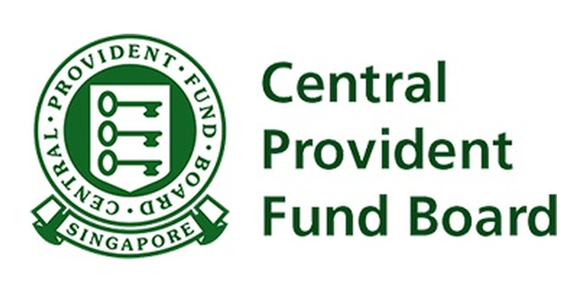 Logo of the Central Provident Fund Board with the text "Central Provident Fund Board" and "Singapore"