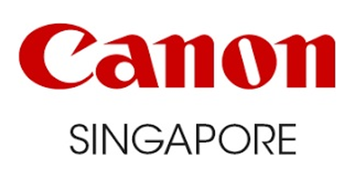 Canon Singapore logo in red and black text on a white background.