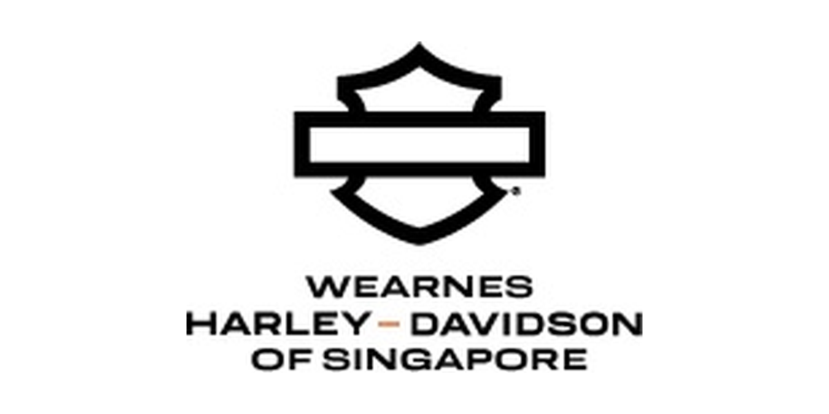 Harley Davidson logo with text 'Wearnes Harley Davidson of Singapore' beneath it.