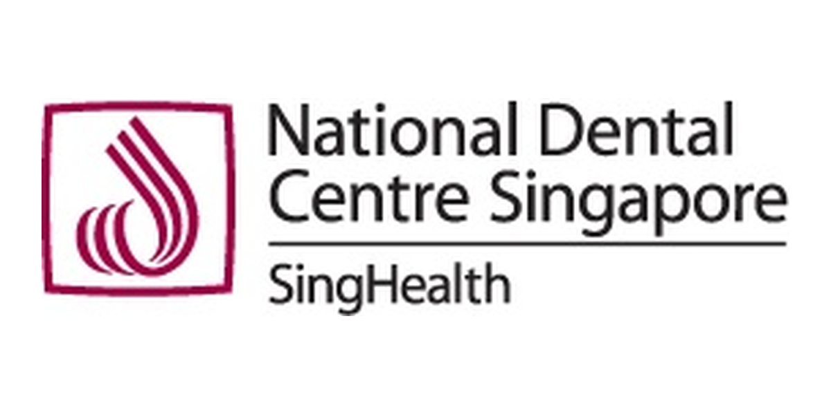 Logo of the National Dental Centre Singapore with SingHealth text.
