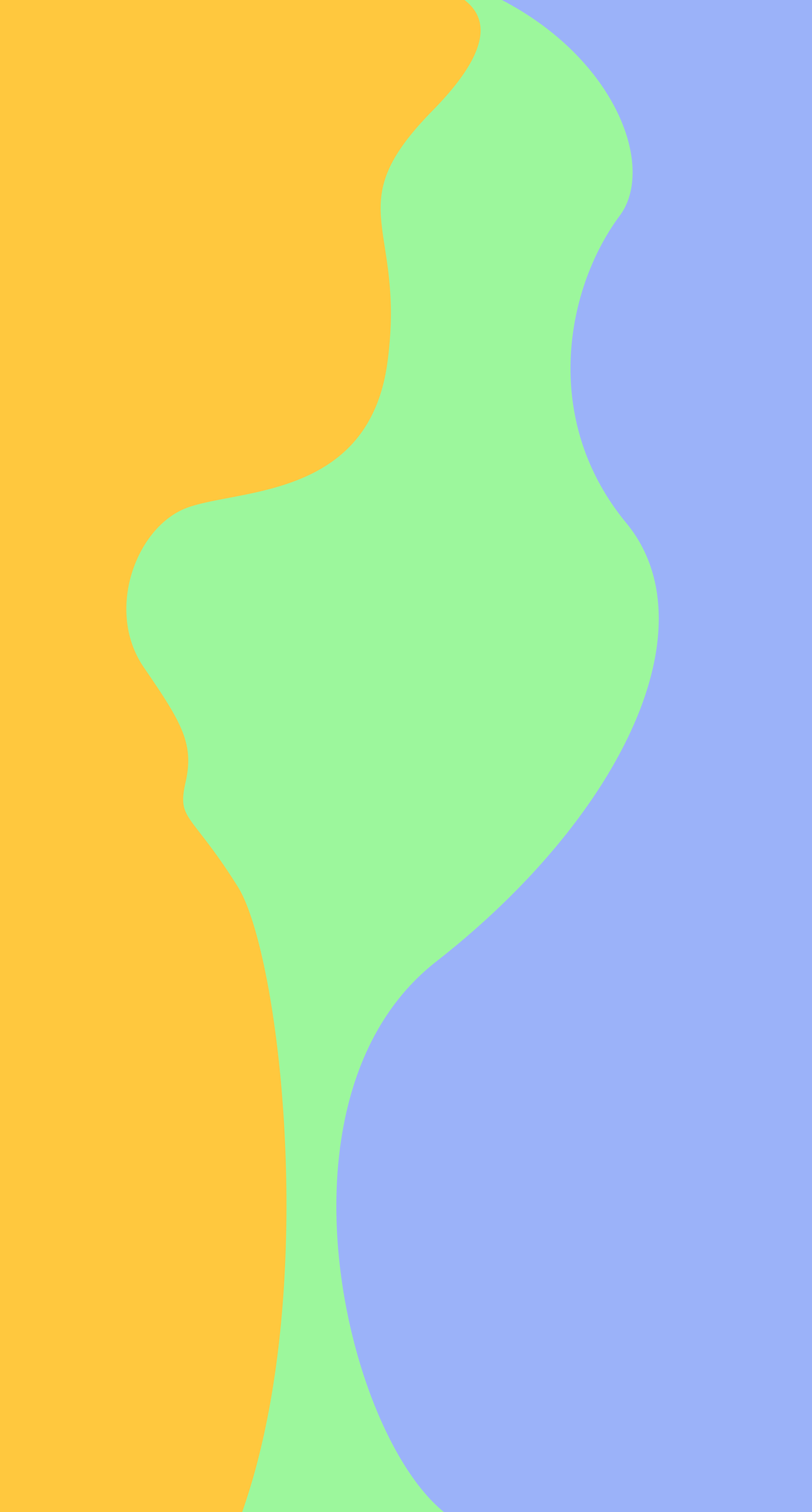 Abstract digital artwork featuring flowing, curved shapes in pastel yellow, green, and blue colors.