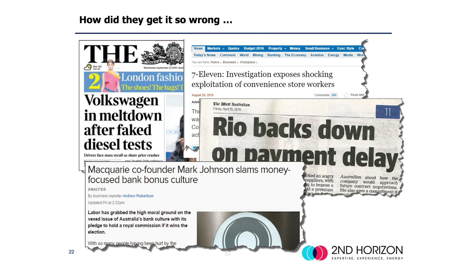 Business behaving badly... we're no worse than the others