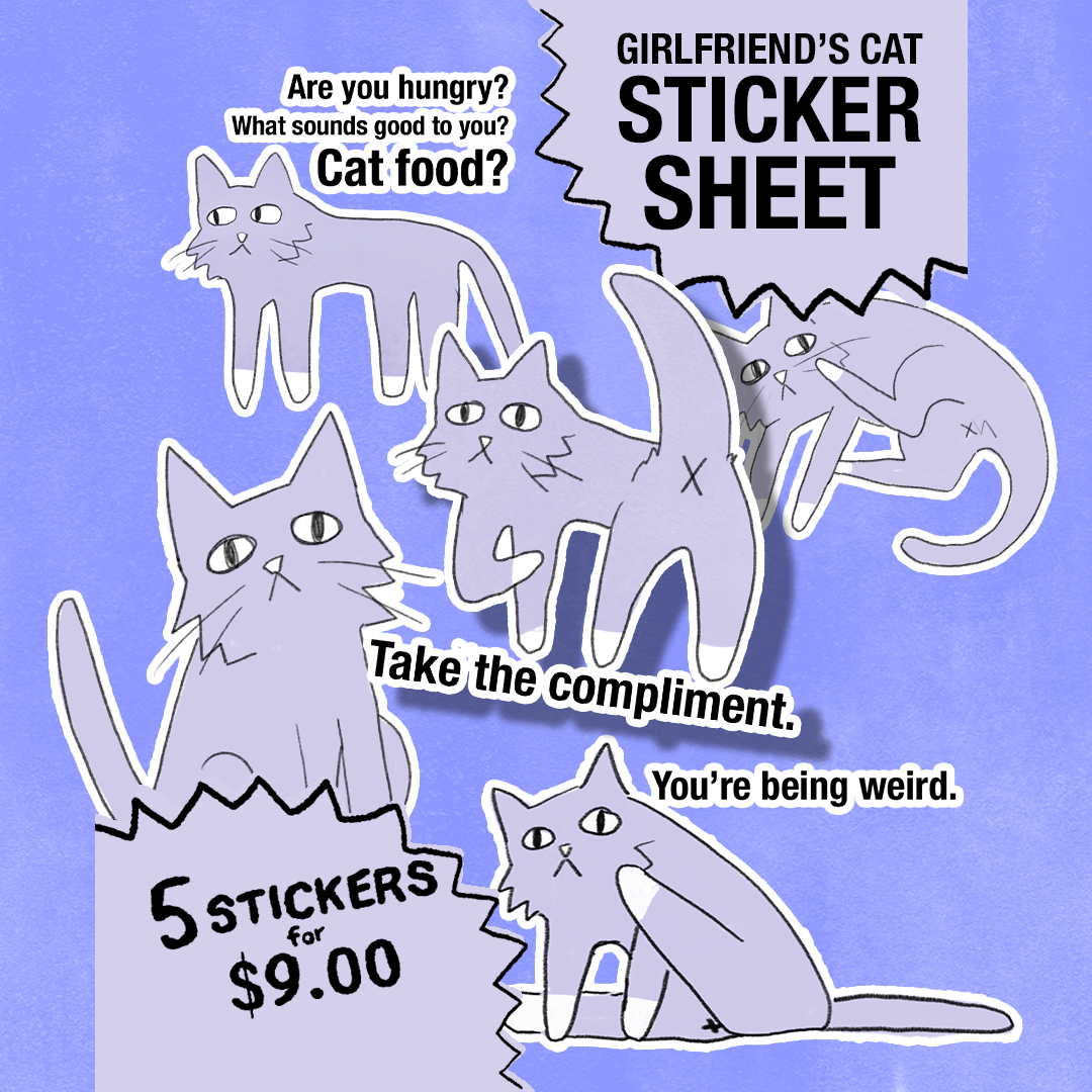 GIRLFRIEND'S CAT - STICKER PACK