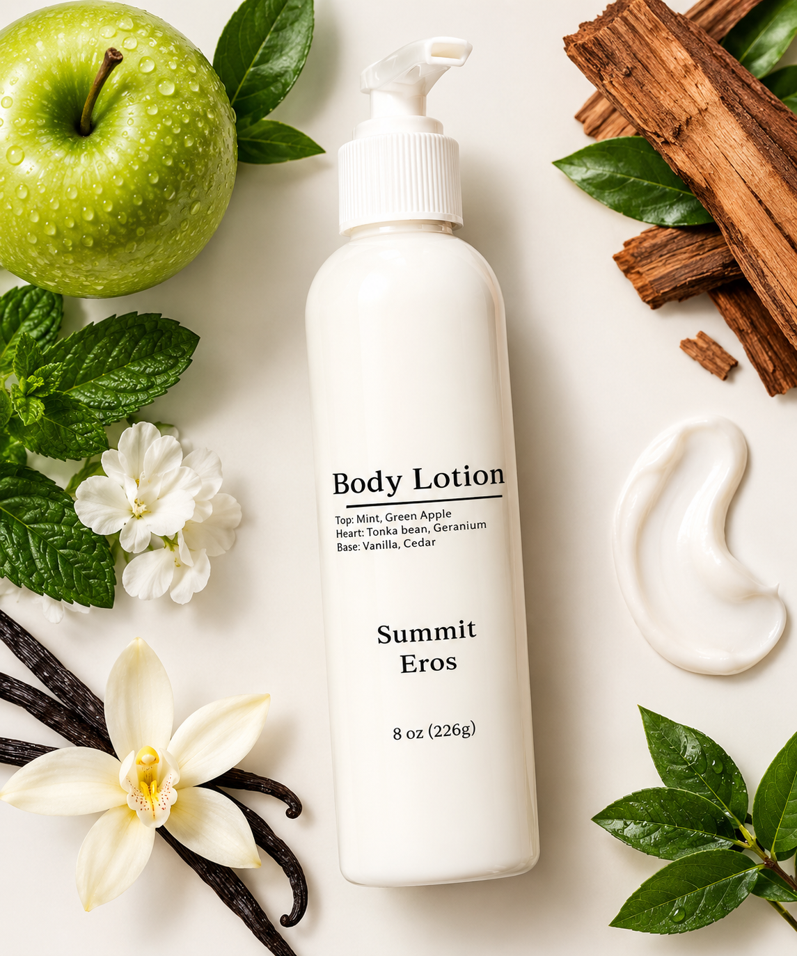 Summit Eros Scented Body Lotion | Mint, Green Apple & Amber