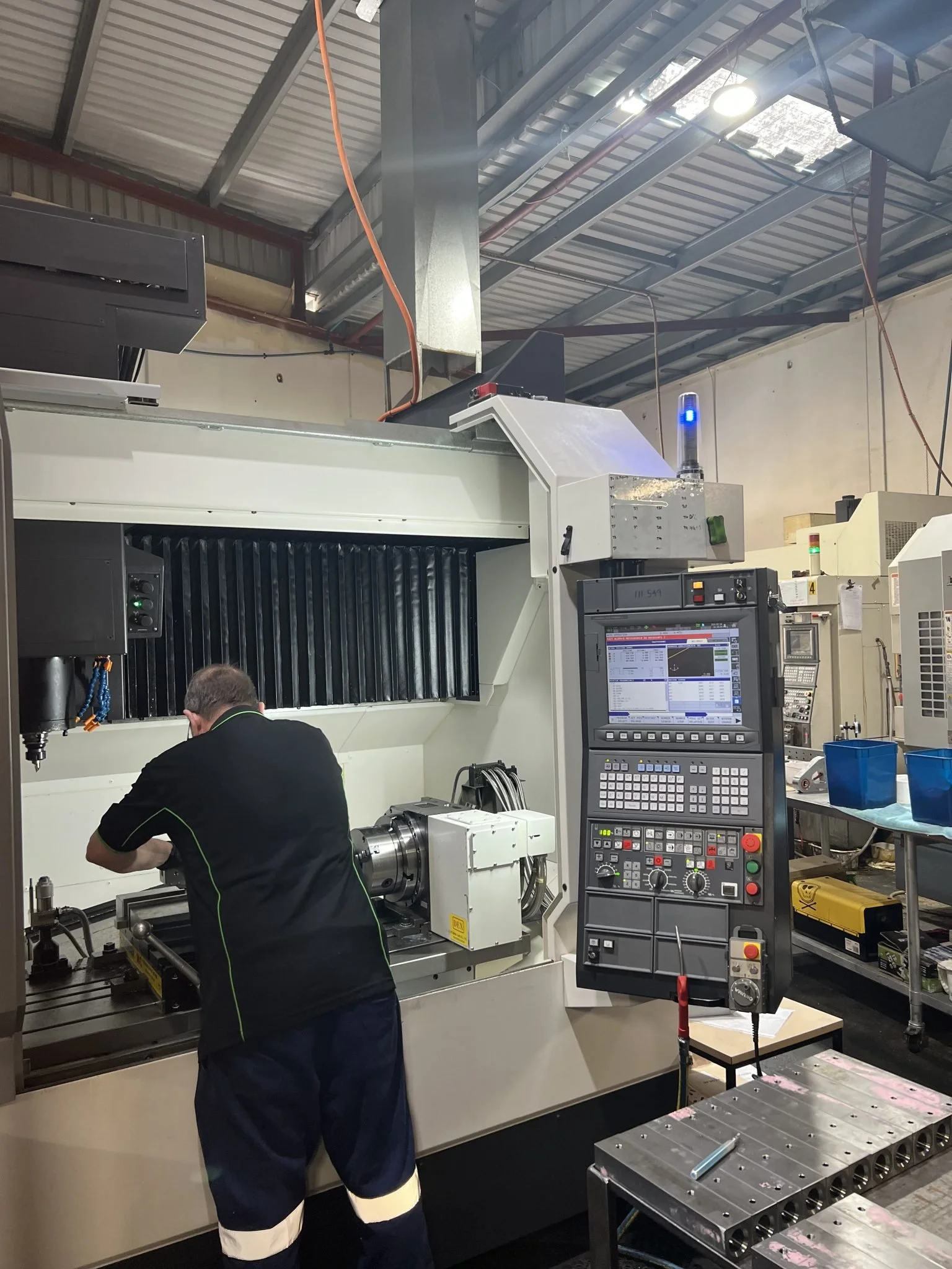 Batch of precision turned components ready for inspection