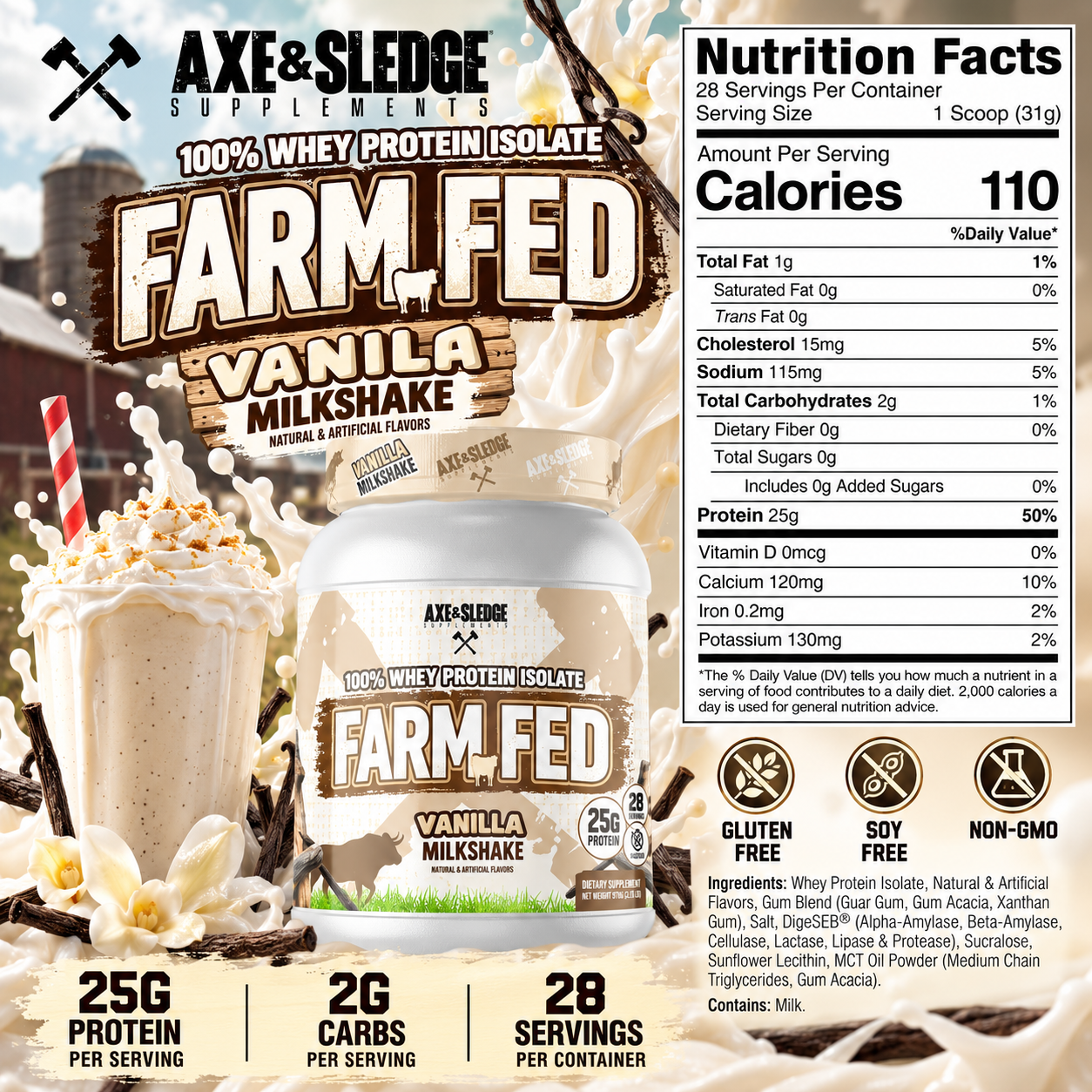 Axe & Sledge Vanilla Milkshake