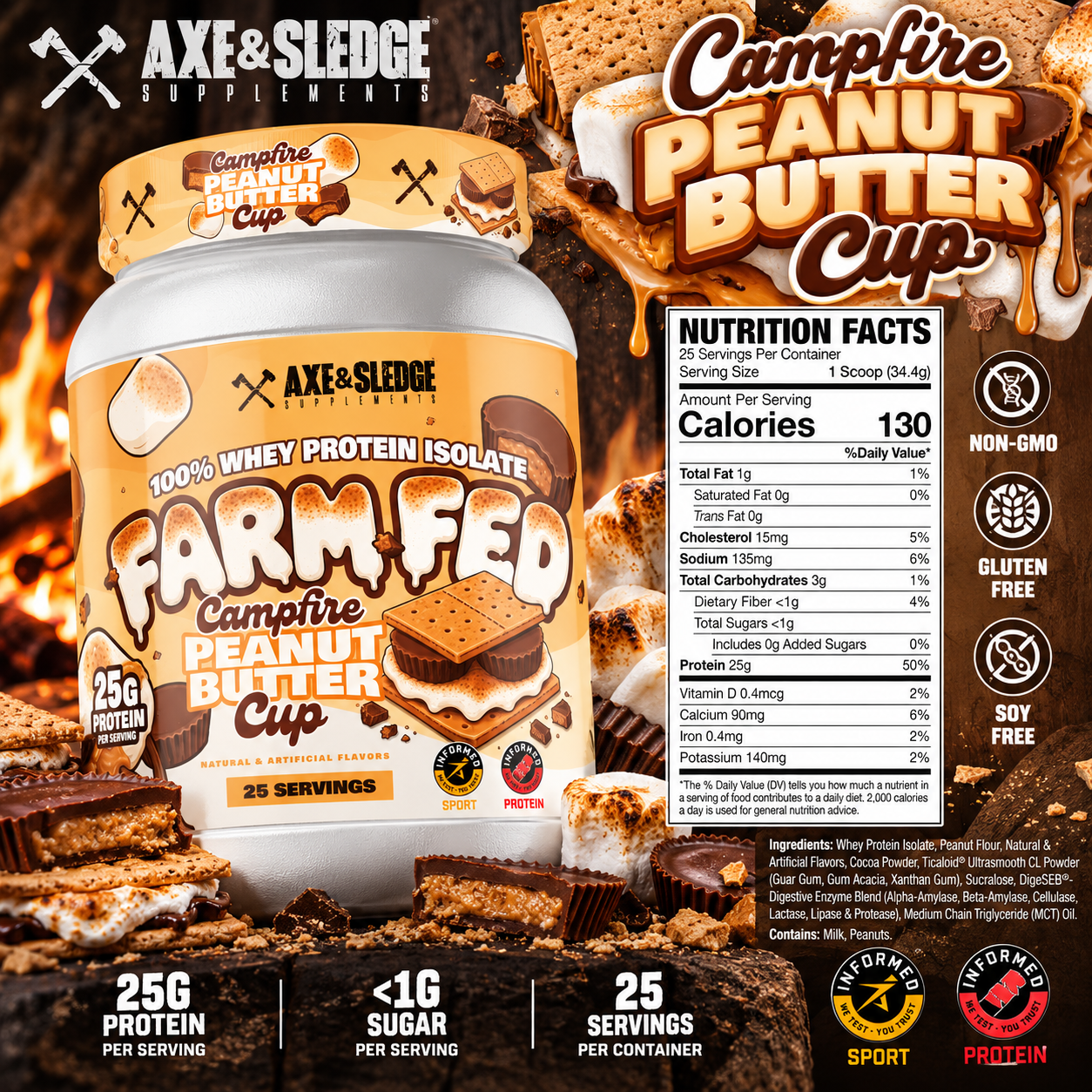 Axe & Sledge Campfire Peanut Butter Cup