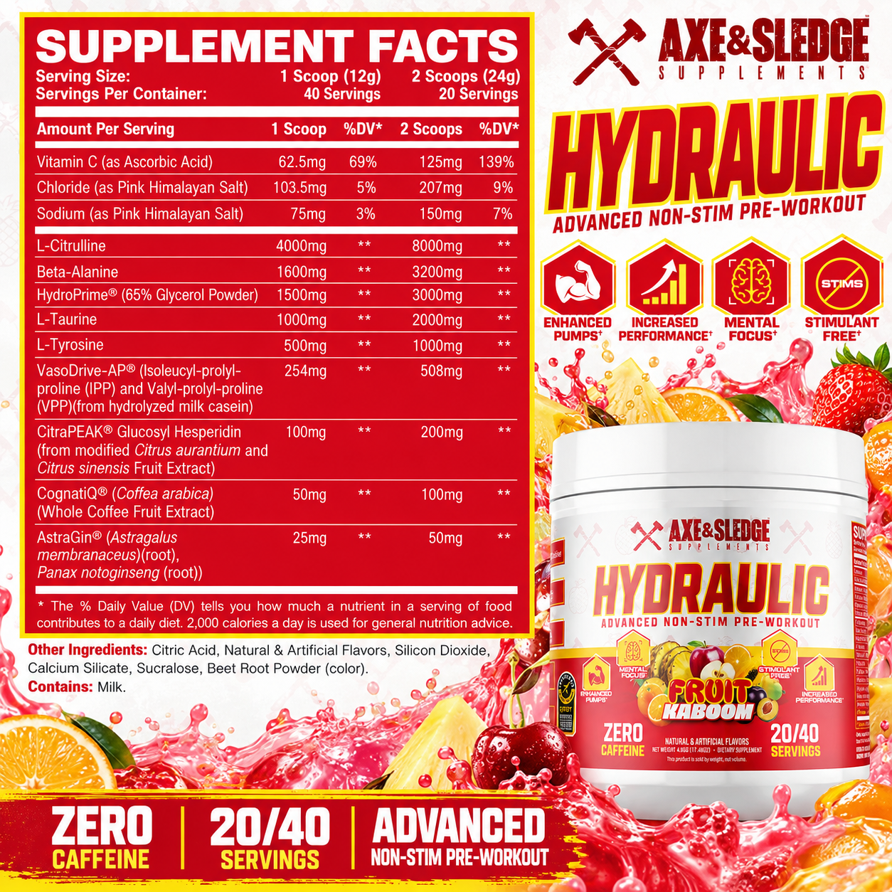 Axe & Sledge Hydraulic Non Stim Pre Workout