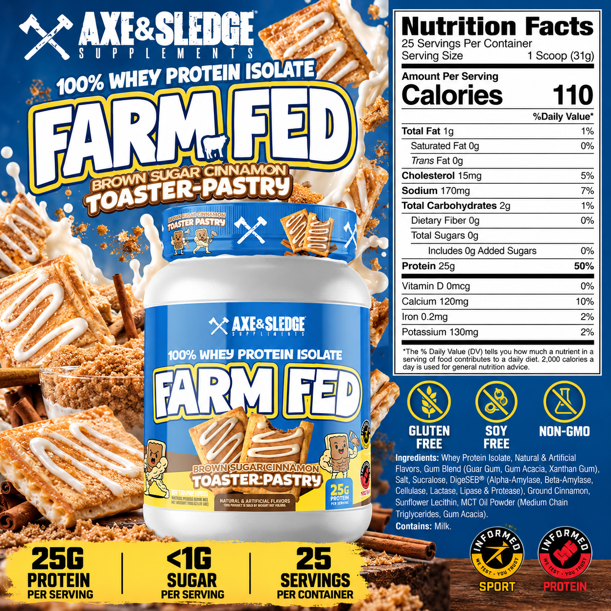 Axe & Sledge Brown Sugar Cinnamon Toaster Pastry