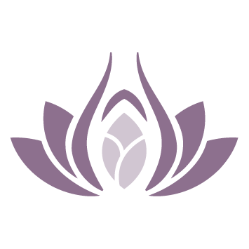 Stylized purple lotus flower design