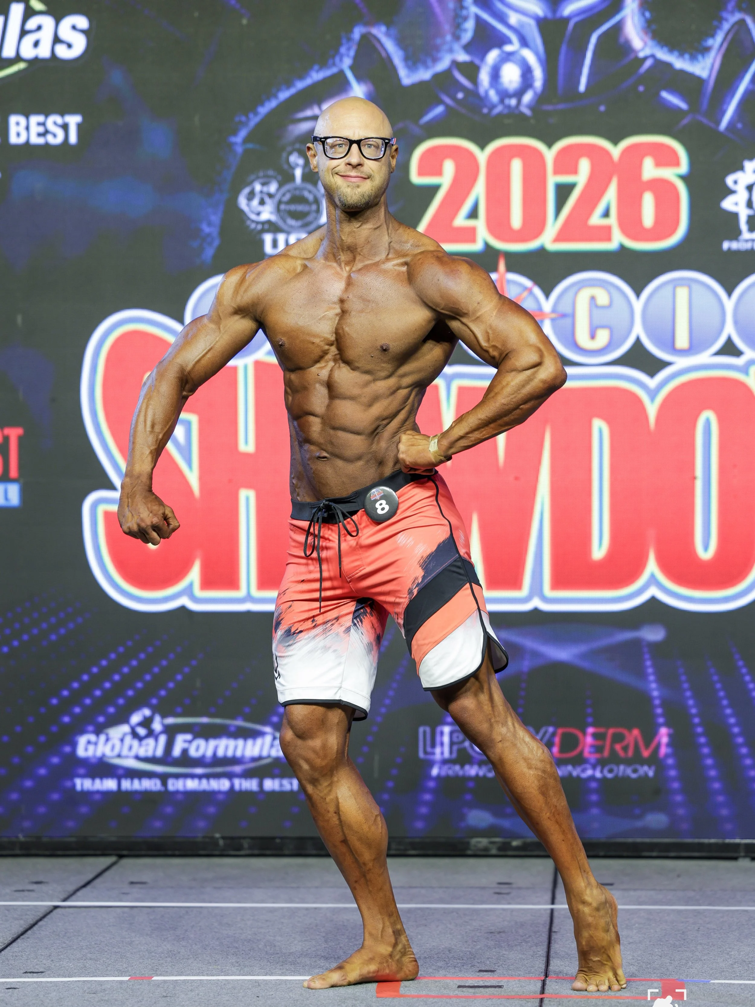 Men&rsquo;s Physique routine from @musclecontest 2026 Sin City Showdown 🥇 
📷@profitnessphotos
@domsupersliced @joey1belt @kj_centerstage