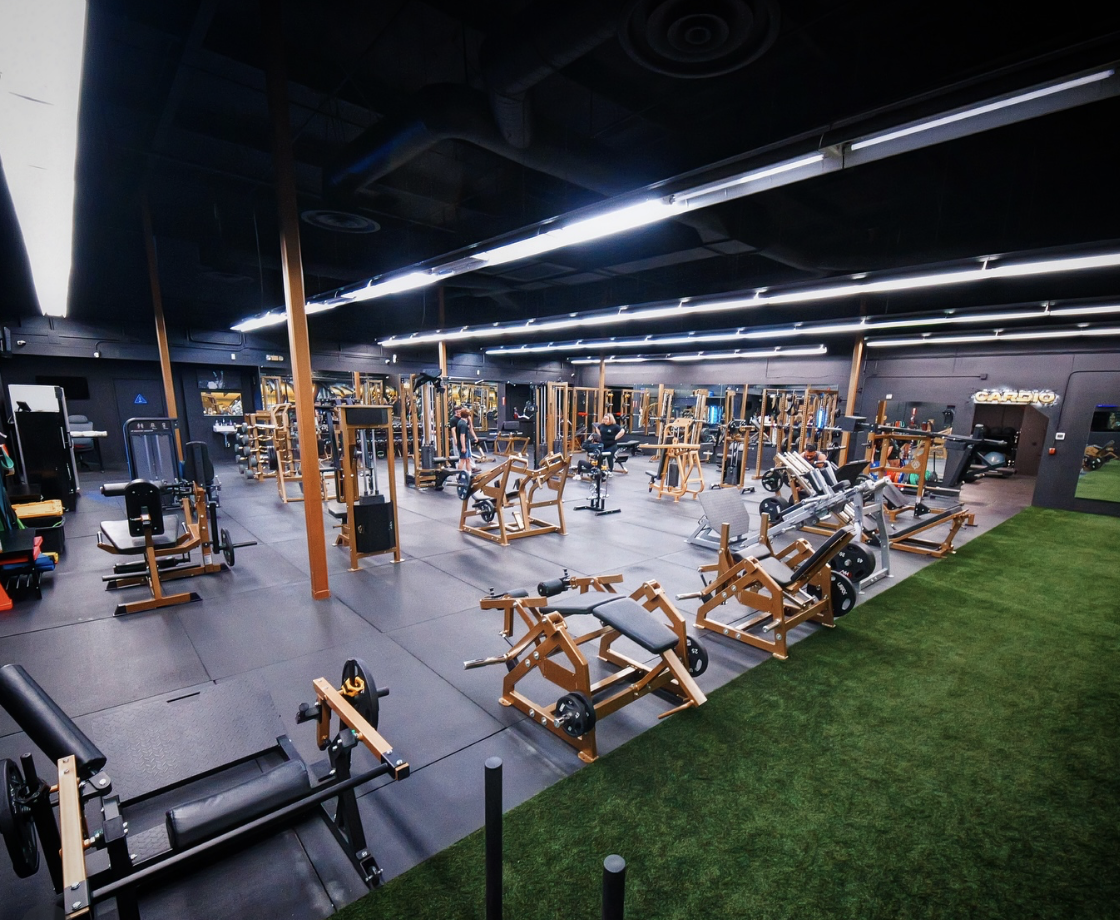 WNRS Circle Gym Burbank wide view of turf and equipment floor