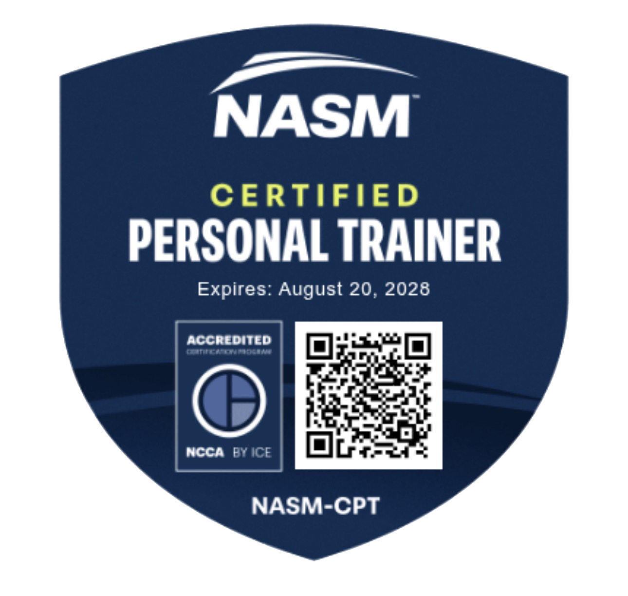 NASM Certified Personal Trainer badge